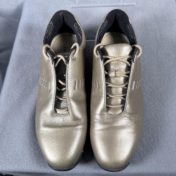 Vintage Gold Nike Air Sport Performance Shoes Womens 8 Golf Traction 314918-701 - Picture 5 of 12